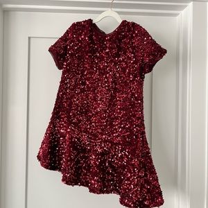 Zara girls red sequins dress